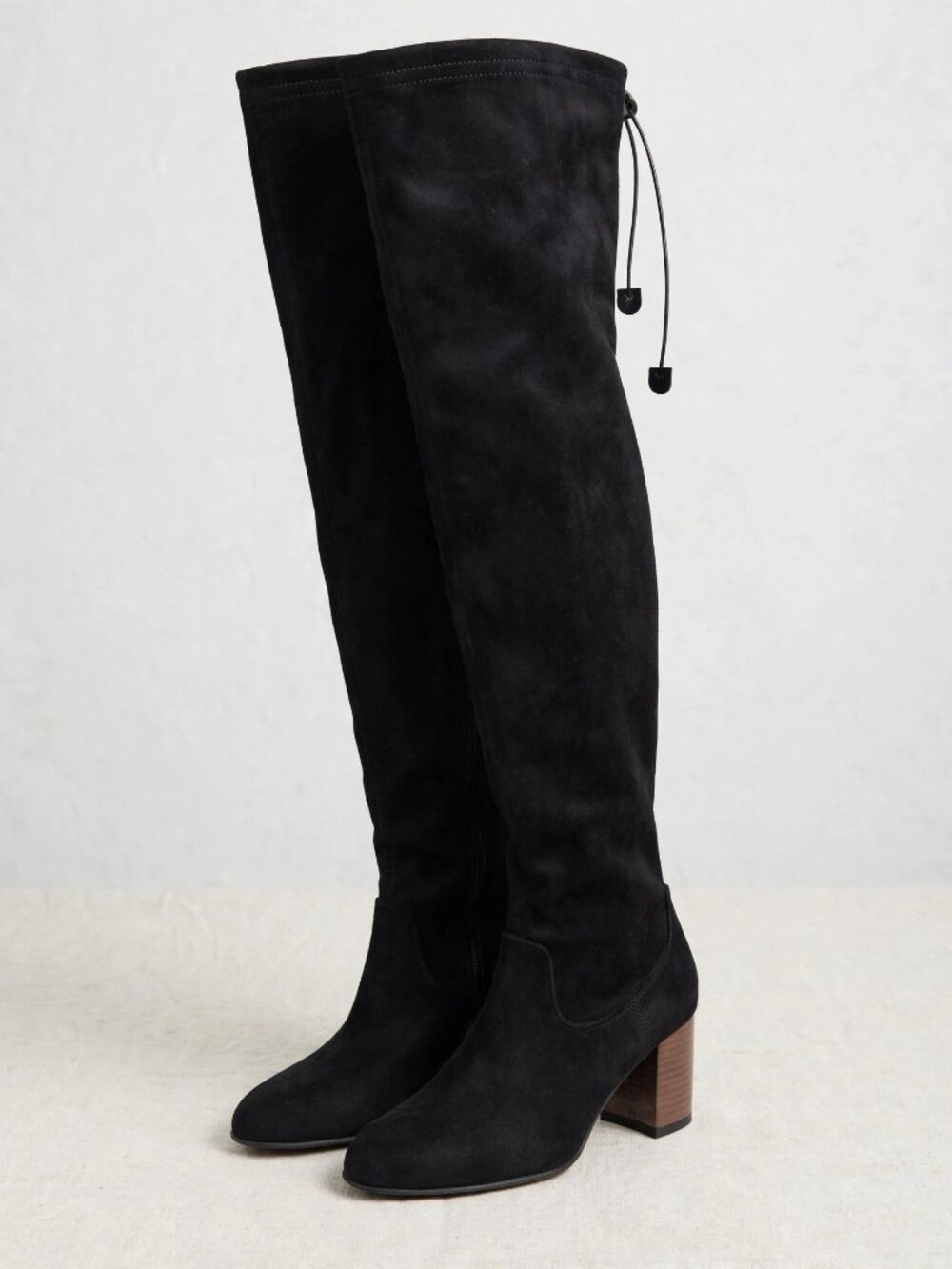 Browns NEW Black Suede Over-The-Knee Boots — Block Heel, Size 5